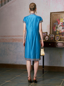 Ornate Floral Embroidered Dress - Social Queen