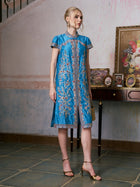 Ornate Floral Embroidered Dress - Social Queen