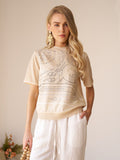 Paisley Print Patchwork Top - Social Queen
