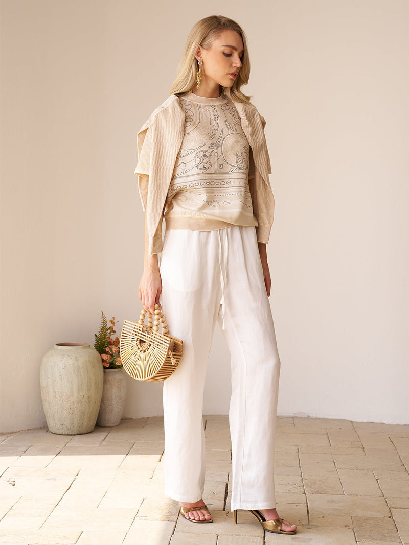 Paisley Print Patchwork Top - Social Queen