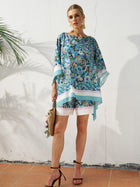 Placement Floral Silk Shorts - Social Queen