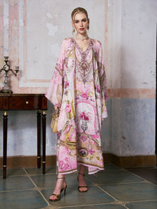 Placement Print Mulberry Silk Dress - Social Queen