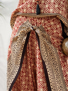 Placement Print Wrap Tie Pants - Social Queen