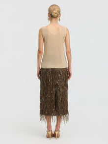 Rhinestone Detail Knit Top - Social Queen