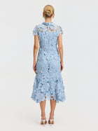 Rose Appliqué Lace Dress (Brooch Not Included) - Social Queen