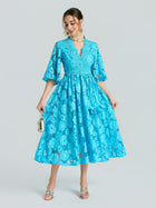 Rose Cutwork Lace Dress - Social Queen