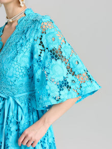 Rose Cutwork Lace Dress - Social Queen