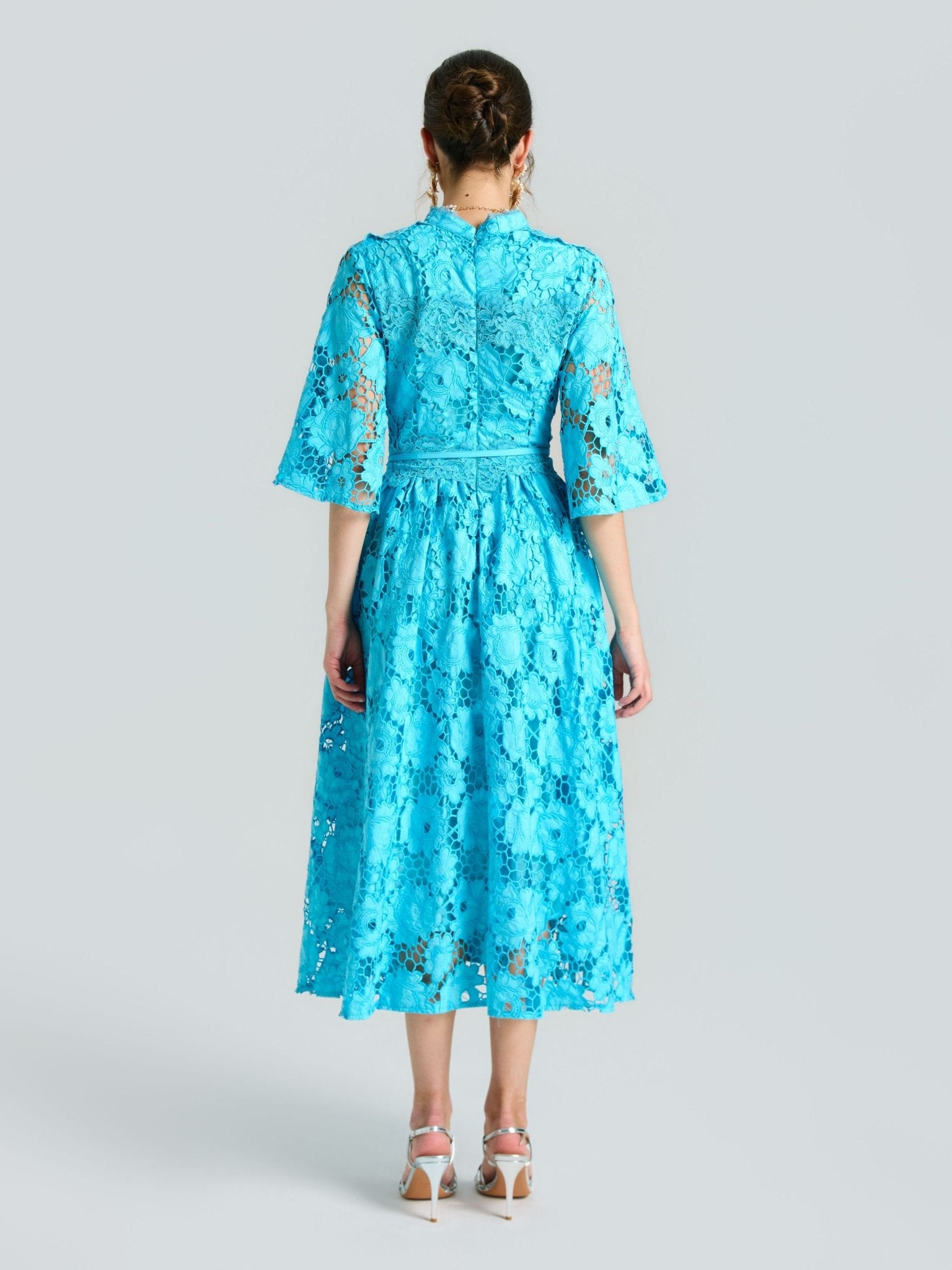 Rose Cutwork Lace Dress - Social Queen