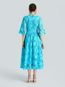 Rose Cutwork Lace Dress - Social Queen