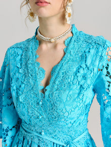 Rose Cutwork Lace Dress - Social Queen