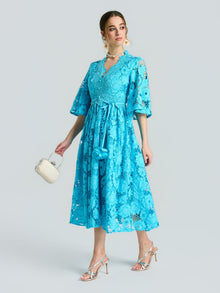 Rose Cutwork Lace Dress - Social Queen