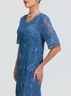 Rose Embroidered Lace Dress - Social Queen