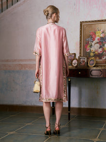 Rose Embroidered Tencel Dress Set - Social Queen