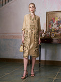 Rose Embroidered Tencel Dress Set - Social Queen