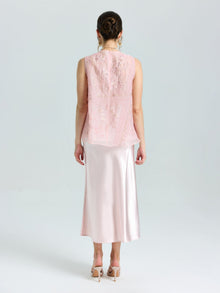 Satin A-Line Midi Skirt - Social Queen