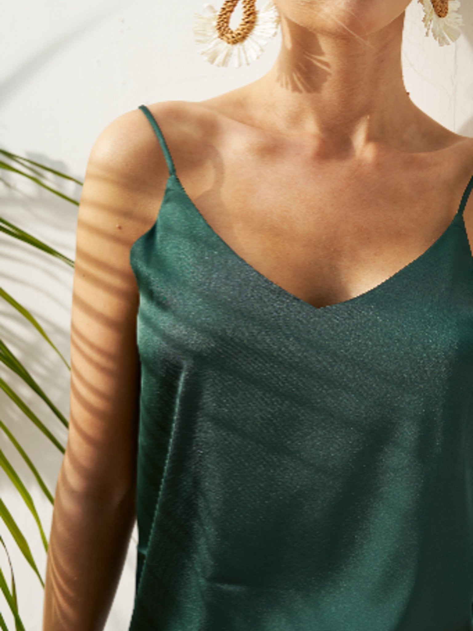 Satin V - Neck Cami Top - Social Queen