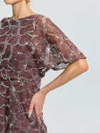 Scale Sequin Pleated Dress - Social Queen