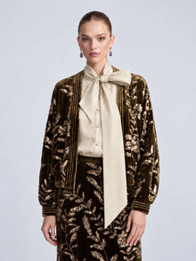 Sequin Embroidered Velvet Jacket - Social Queen