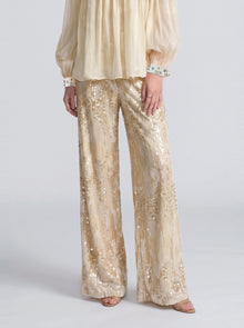 Sequin Wide-Leg Pants - Social Queen