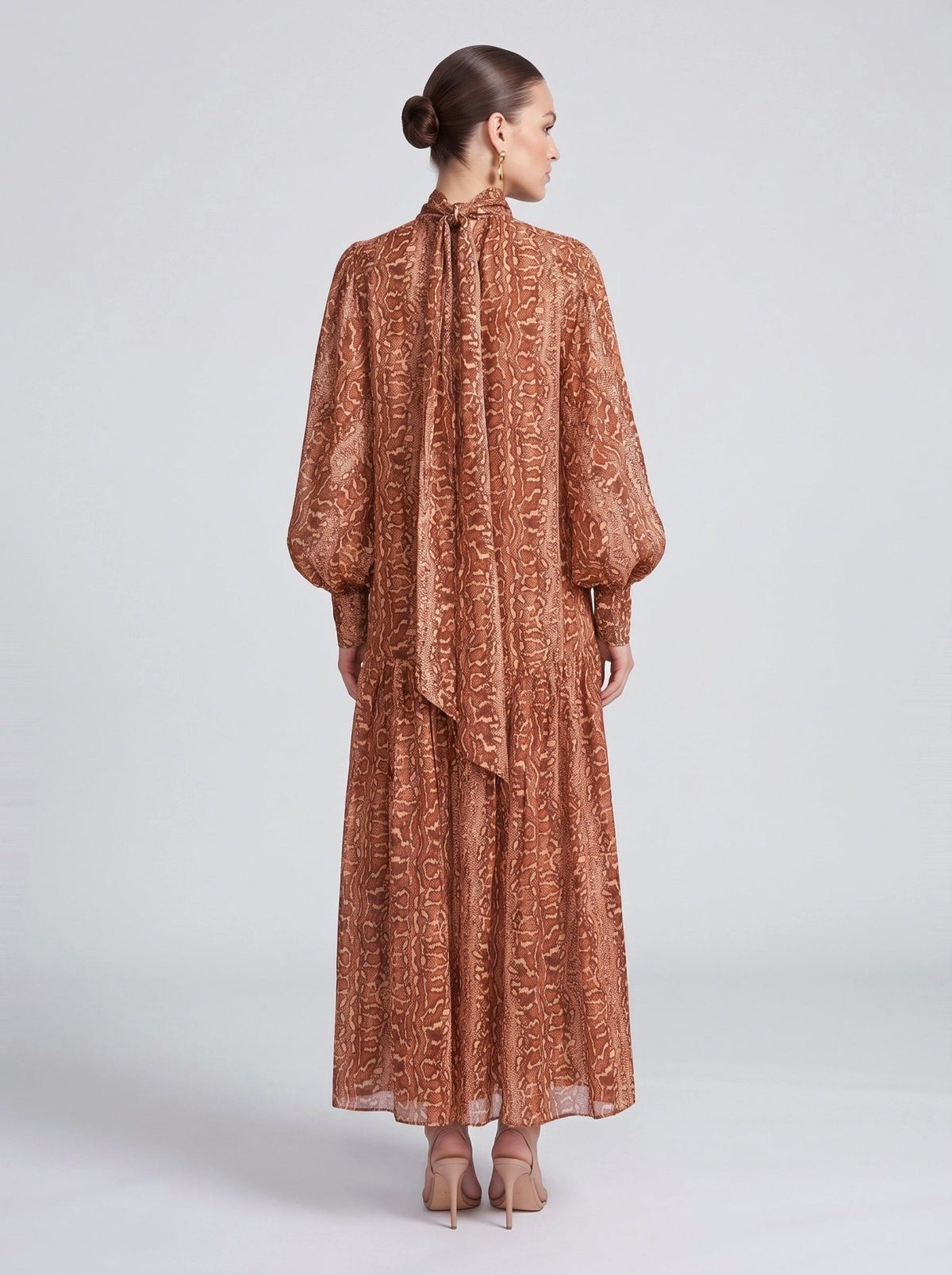 Snake Print Ramie Maxi Dress (Slip Dress Included) - Social Queen