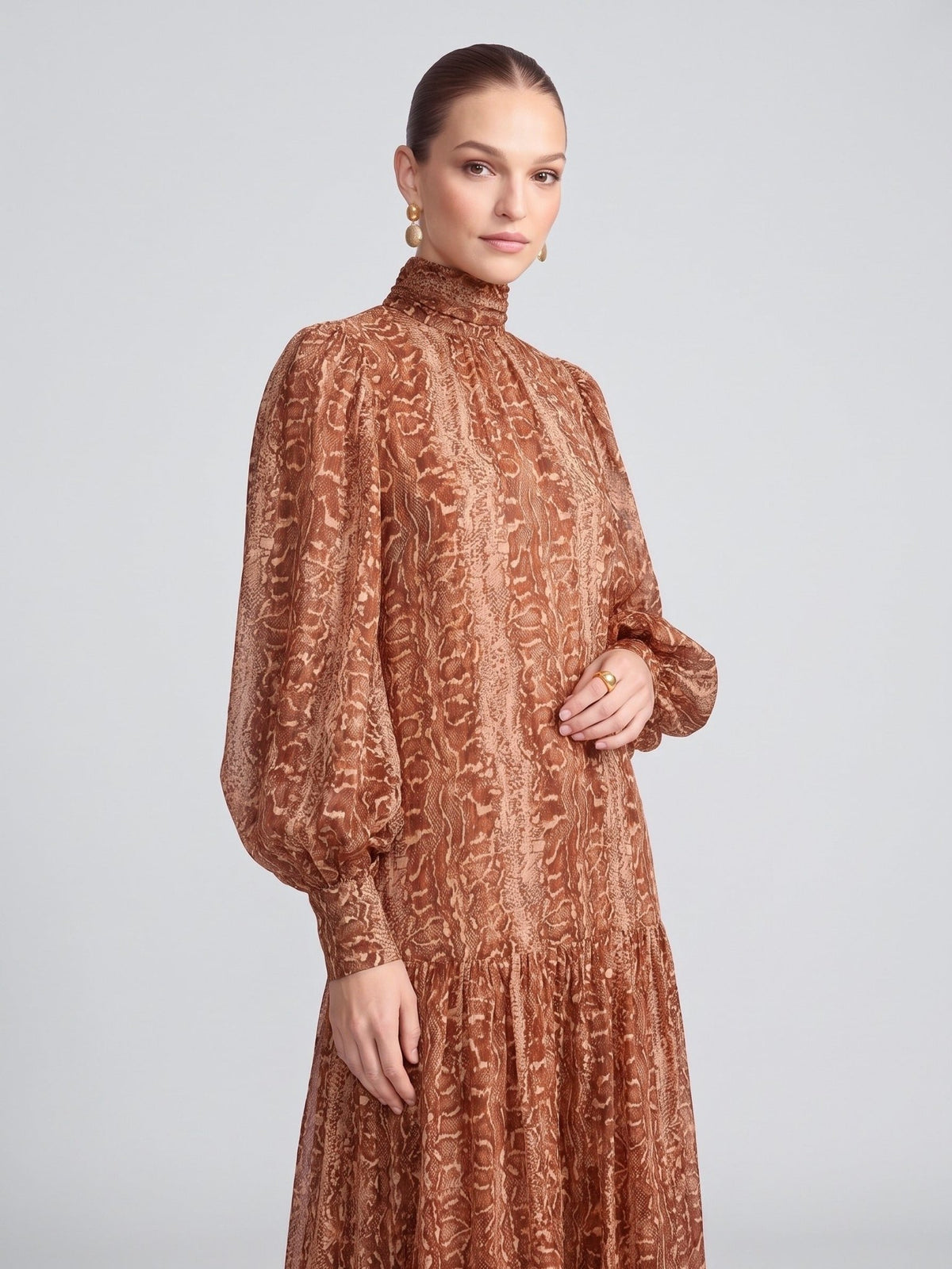 Snake Print Ramie Maxi Dress (Slip Dress Included) - Social Queen