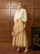 Tie - Front Ramie V - Neck Blouse - Social Queen