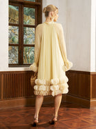Tiered Ruffle Silk Halter Dress - Social Queen