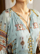 Tribal Print Mulberry Silk Dress - Social Queen