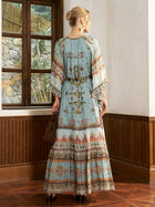 Tribal Print Mulberry Silk Dress - Social Queen