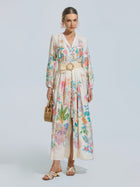 Tropical Botanical Printed Maxi Dress - Social Queen