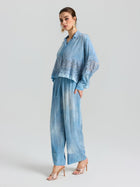 Washed Silk Wide-Leg Pants - Social Queen