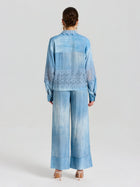 Washed Silk Wide-Leg Pants - Social Queen