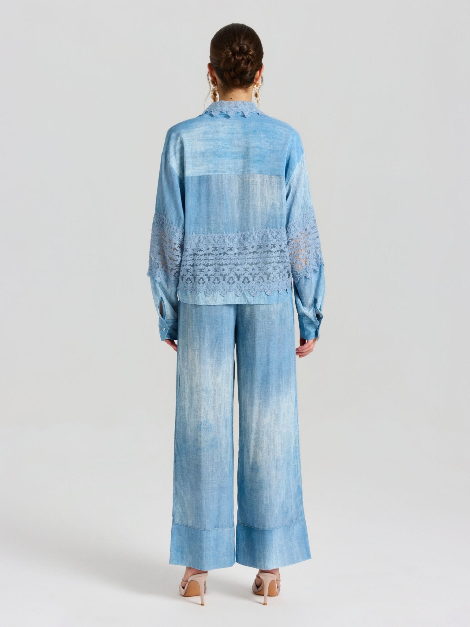 Washed Silk Wide-Leg Pants - Social Queen