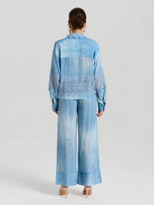 Washed Silk Wide-Leg Pants - Social Queen