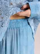 Washed Silk Wide-Leg Pants - Social Queen